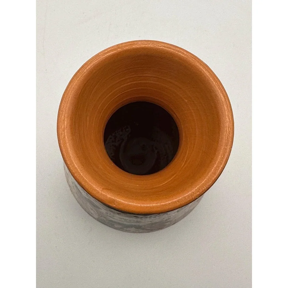 Vintage Terracotta Vase Rhodes Greece Classical Hand-Painted  Greek Pottery